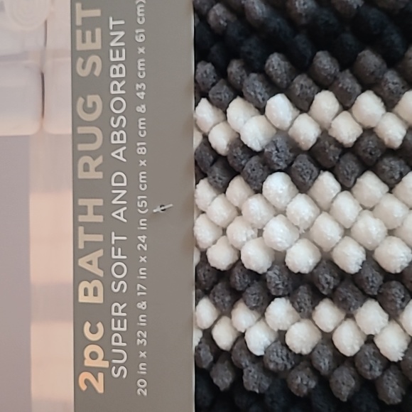 🖤🤍🩶Style Sanctuary Bath Rug Set - Picture 6 of 11